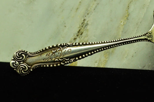 925 Sterling Silver Towle Canterbury Almond Scoop w/ Leaf Design Bowl 4 3/4"