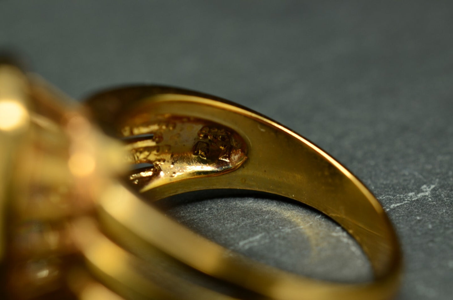 Vermeil 925 Sterling Silver Large Oval Purple CZ Solitaire Ring Band Size 6.75