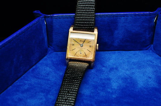 14K Rose Gold 1940's Rolex Model 3777 Geneva 17 Jewel -Runs Well