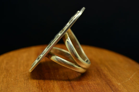 925 Sterling Silver Embossed Southwestern Design Ring Band size 7.5