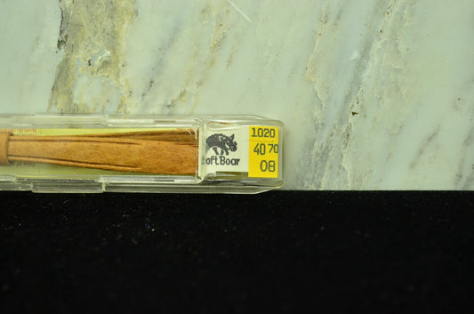 8mm HIRSCH BEIGE LEATHER VINTAGE WATCH BAND STRAP GOLD TONE BUCKLE -NIB