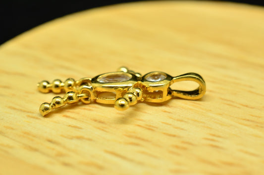 Vermeil 925 Sterling Silver April Little Boy Birthstone Pendant Charm