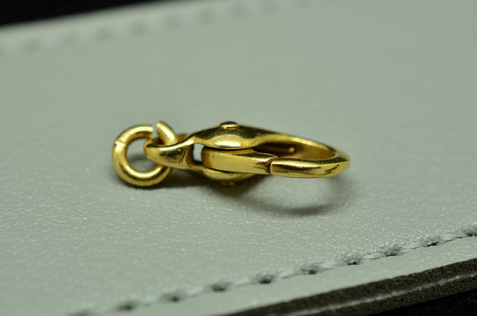 12K Yellow Gold Lobster Claw Clasp 16.4mm x 7.9mm 1.8g
