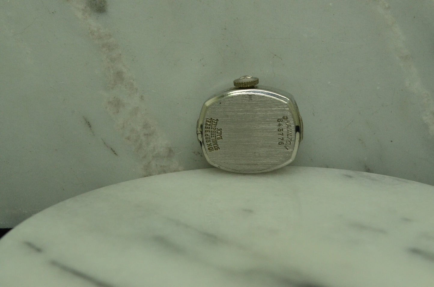 Vintage Ladies Hamilton wristwatch -silver tone, no band #D3657