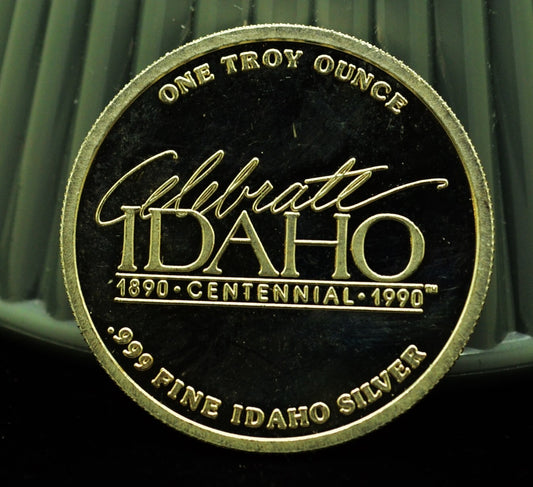 Lot of Four 1 Troy Ounce .999 Silver Art Rounds -All are State of Idaho Themed