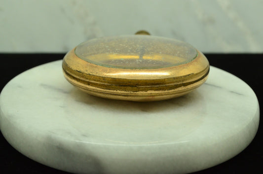 GOLD FILLED POCKETWATCH CASE WITH CRYSTAL (FITS A SIZE 18)
