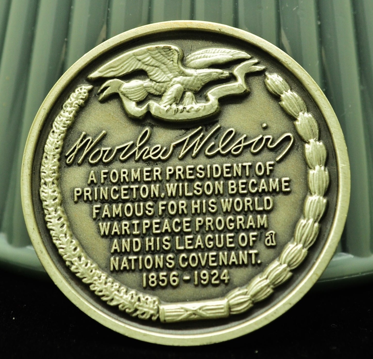 Woodrow Wilson Wittnauer Mint High Relief Art Round 92.5% Silver