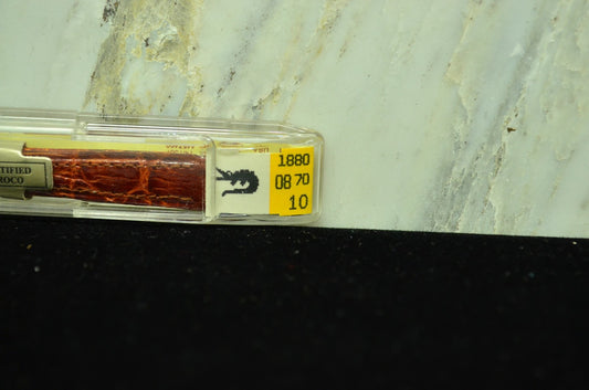 10mm HIRSCH BROWN LEATHER VINTAGE WATCH BAND STRAP GOLD TONE BUCKLE -NIB