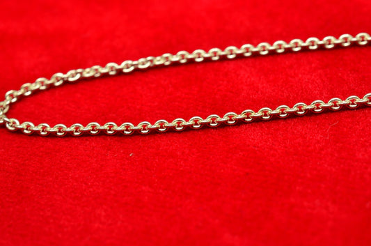 17.5" Silver Plated Cable chain necklace 1.0mm