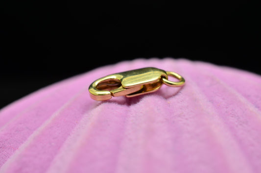 14K Yellow Gold Lobster Claw Clasp 12mm x 4.2mm 0.7g