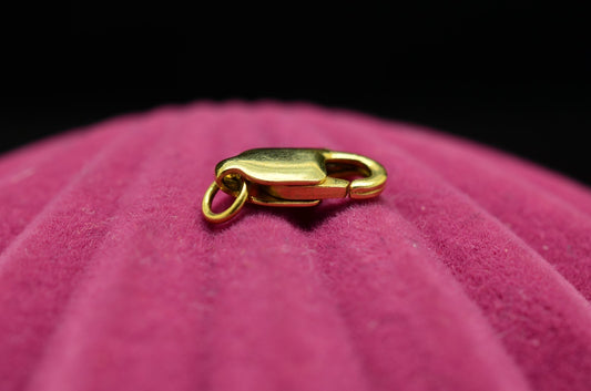 14K Yellow Gold Lobster Claw Clasp 10mm x 3.7mm 0.5g