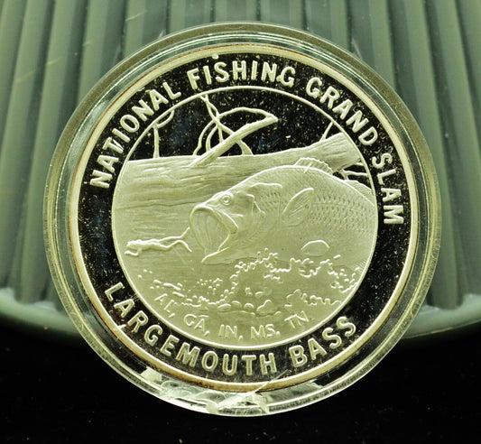 Three .999 Silver 1 Troy Oz Art Rounds Blue Whale Largemouth Bass Apache Trout