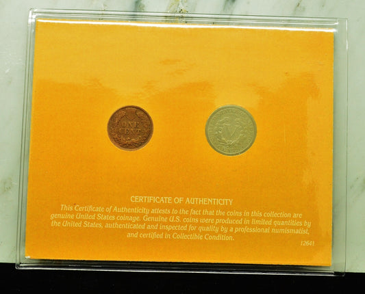 First Decade of the 20th Century Coin Collection 1901 Indian Cent & 1907 Nickel