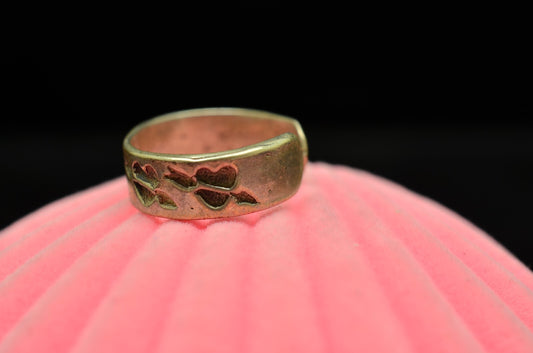 925 Sterling Silver hearts and arrows toe ring