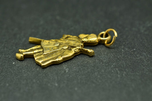 10K Yellow Gold Band Leader Drum Major Pendant Charm Award March 1972