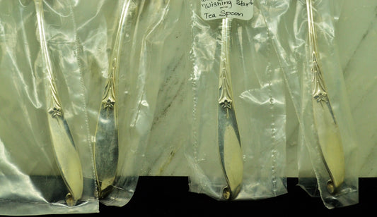 925 Sterling Silver Wallace Wishing Star Set of 4 Teaspoons 6"