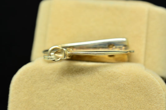 925 Sterling silver harp pendant charm