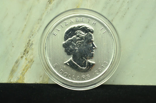 2013 Canada $5 Wood Bison Wildlife Series -1 Troy Oz .999 Silver