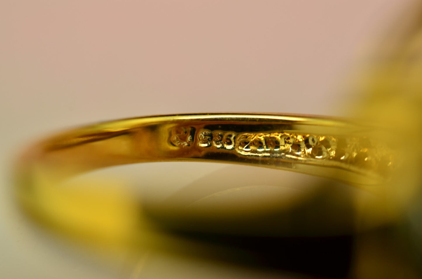 Vermeil 925 Sterling Silver Oval Golden Citrine Ring Band w/ Diamonds Size 6.75