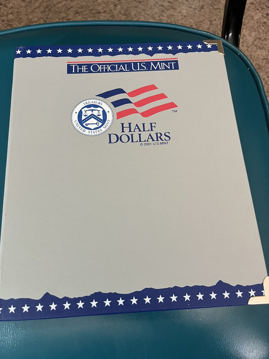 Harris album with 27 Franklin Silver Half Dollars 1948-1963 AU/BU