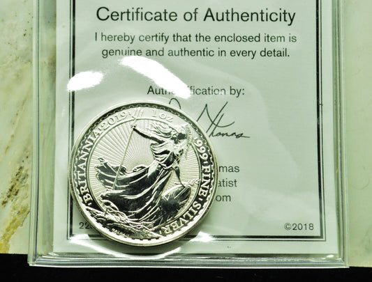 Lot of Four 2019 Great Britain 2 Pounds Britannia 1 oz .999 Fine Silver Each