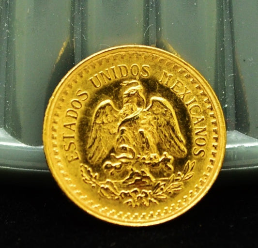 1945 Mexico 2 1/2 Pesos Gold Coin BU w/ Rim Damage 2.50 KM#463