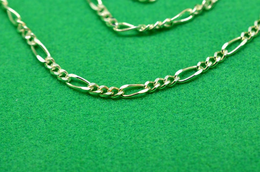 20" Silver Plated Figaro chain necklace 1.0mm