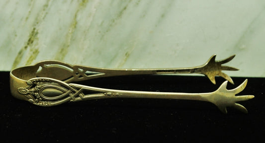 925 Sterling Silver Lunt Large Sugar Cube Tong Monticello 4 1/8" 17.8g