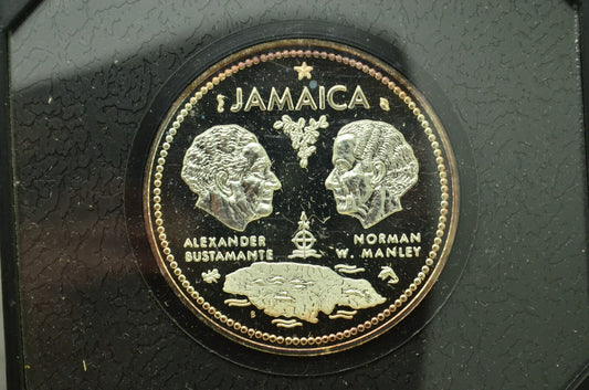 1972 Jamaica $10 10th Anniversary of Independence Silver Proof w/ Case