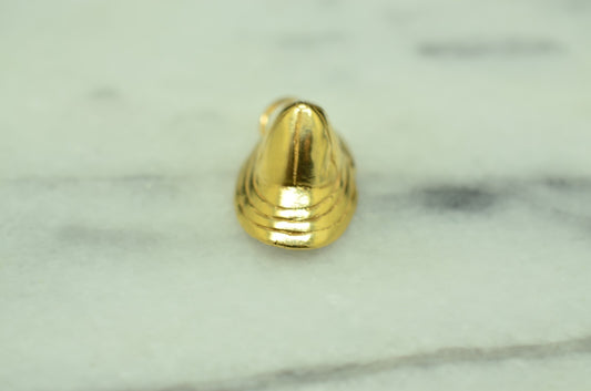 14K Yellow Gold Wide Brimmed Rain Hat Pendant Charm