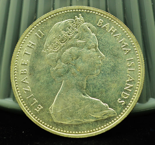1966 Bahama Islands 2 Dollars Uncirculated 92.5% Silver