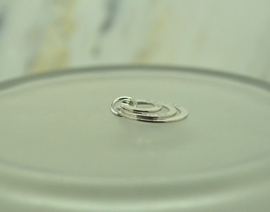 925 Sterling Silver three circles of love pendant charm ARES NOAH BENNO