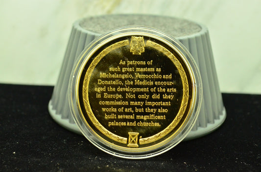 925 Silver Franklin Mint Art Round History Of Mankind Medici Family Culture