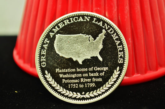 1971 Mount Vernon Franklin Mint Art Round 92.5% Silver