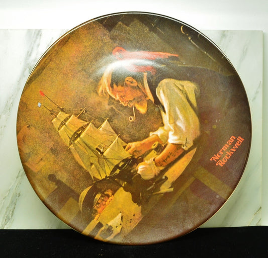 The Ship Builder NORMAN ROCKWELL 1980 Plate KNOWLES Fourth plate in collection