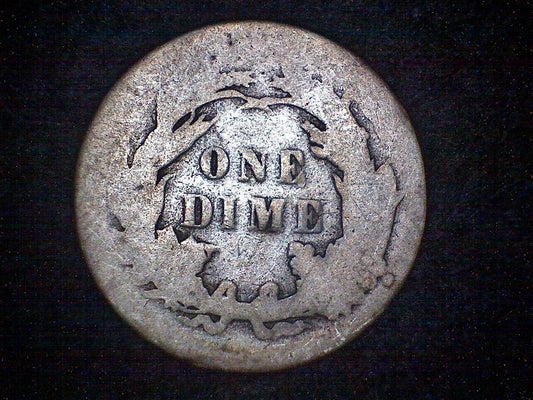1890 Seated Liberty Silver Dime Good