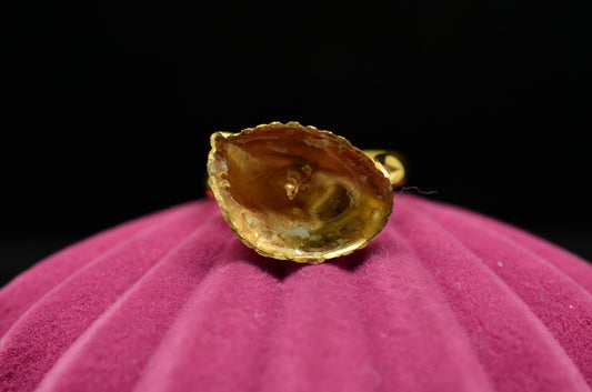 18K Yellow Gold Semi Mount Ring Band w/ Setting For A Pearl Size 6.25