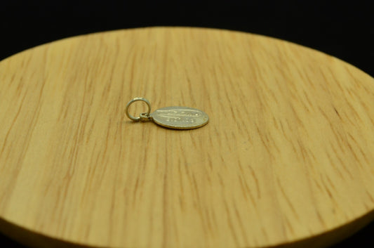 925 Sterling Silver oval pendant charm tag -ZZOOMA 6.01.08