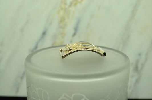 Silver Plated Harley with eagle design watch band tip extender -just one