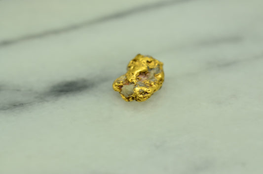20K Yellow Gold natural gold nugget 1.3 grams 9.5mm X 7mm X 4mm