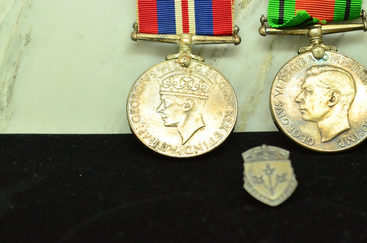 Collection Lot of Various World War II Medals -Silver with Ribbons Pins Bars