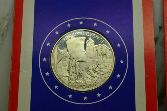 Two 925 Sterling Silver 1973 California American Revolution Bicentennial Medals