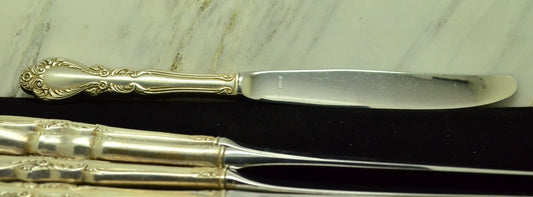 Lot of Eight 925 Sterling Silver Dinner Knives International Old Charleston