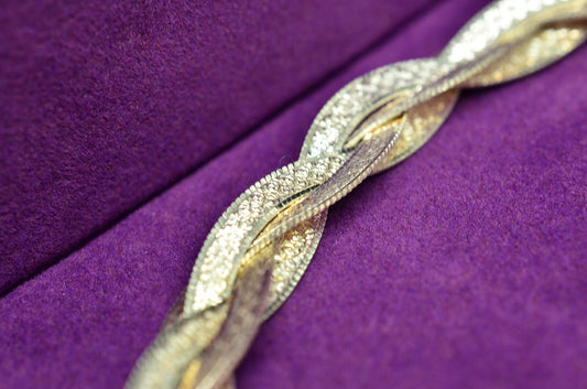 17.5" 925 Sterling Silver Braided Chain Necklace 9mm 26.2g