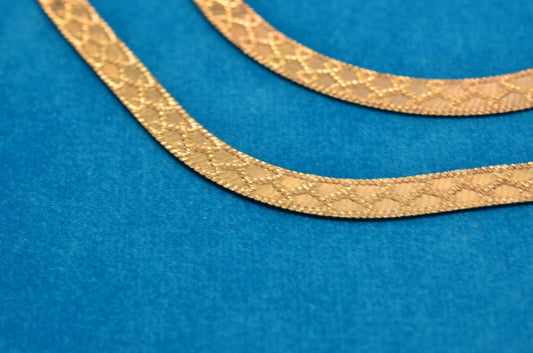 24" Rose Gold Plated 925 Sterling Silver Herringbone Chain Necklace 4.5mm 12.7g