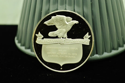 1973 Robinson Jeffers #50 Postmasters Of America Art Round 92.5% Silver