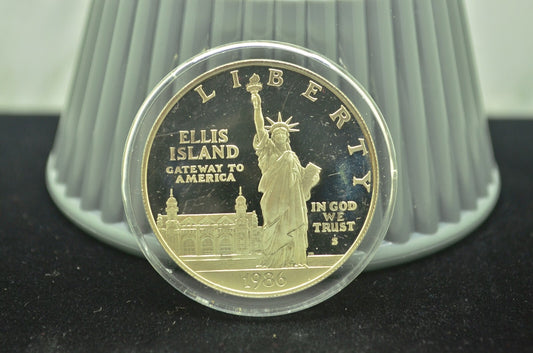 1986-S Ellis Island Statue Of Liberty Commemorative Silver Dollar Proof