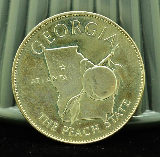 925 Silver Franklin Mint Art Round State of Georgia