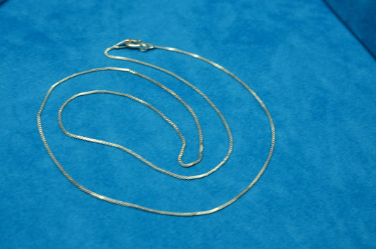 18" Silver Plated box chain necklace  1.4mm