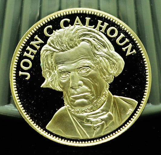 925 Silver Franklin Mint Art Round Valley Forge John C Calhoun